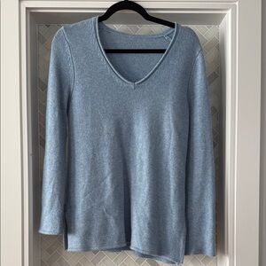 Cozy Light Blue V-Neck Sweater